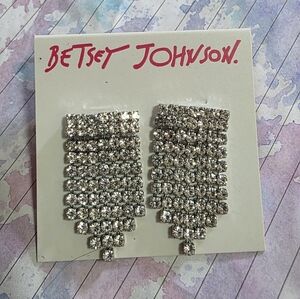 Betsey Johnson Silver Earrings NWT